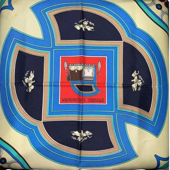 HERMES Washington's Carriages 100% Silk Scarf Carre 90cm Square - Picture 12 of 16